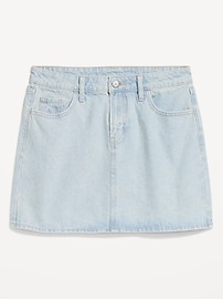 Mid-Rise Wow Jean Mini Skirt