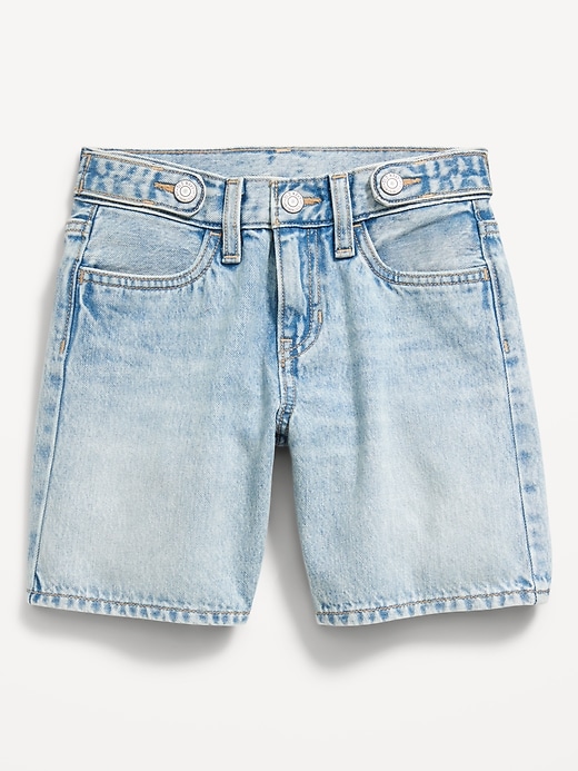 Image number 4 showing, High-Waisted Jean Midi Shorts for Girls