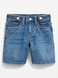 View large product image 4 of 5. High-Waisted Jean Midi Shorts for Girls