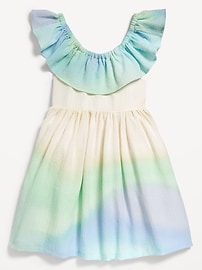 Image number 2 showing, Sleeveless Ruffled Fit and Flare Dress for Toddler Girls