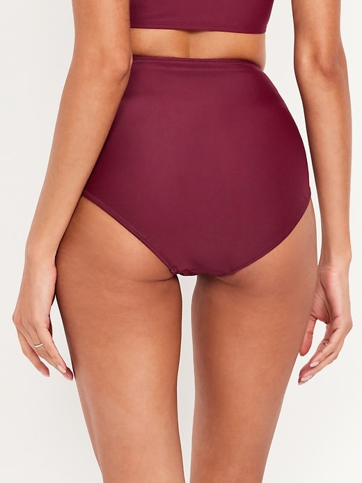 Image number 2 showing, Matte High-Waisted Bikini Swim Bottoms