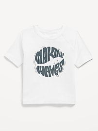 Image number 1 showing, Rashguard Graphic Swim Top for Toddler Boys