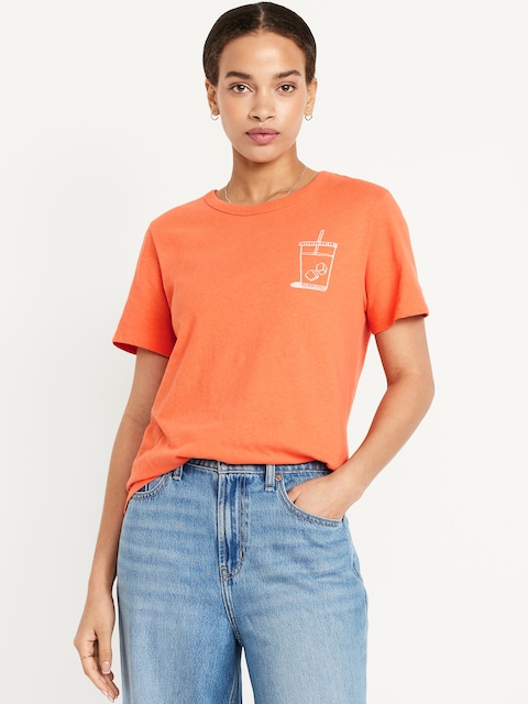 T-shirt passe-partout ras du cou à imprimé