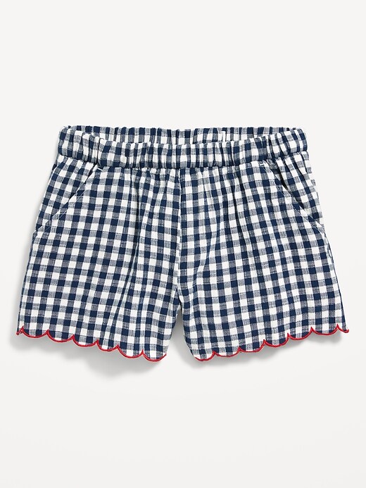 Image number 4 showing, Printed Double-Weave Scallop-Trim Shorts for Girls