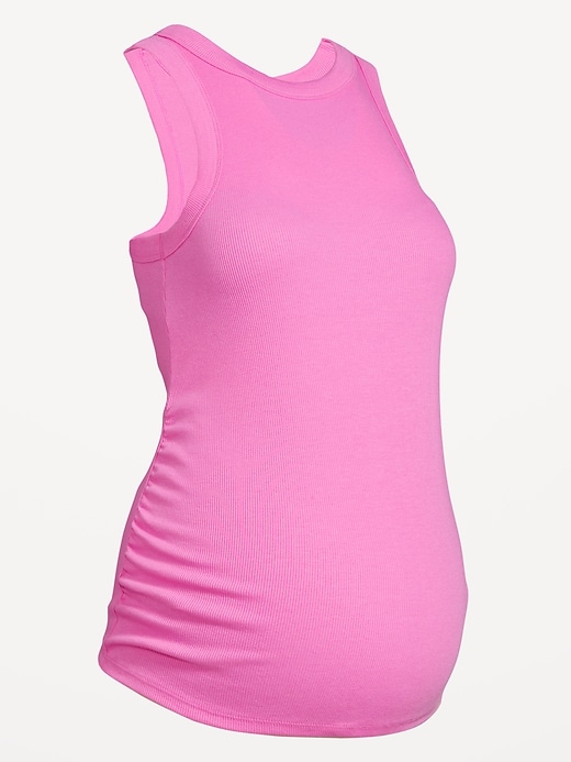 Image number 2 showing, Maternity High-Neck Ribbed Tank Top