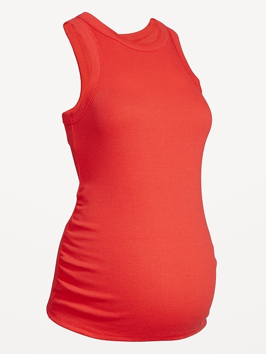 Image number 8 showing, Maternity High-Neck Ribbed Tank Top