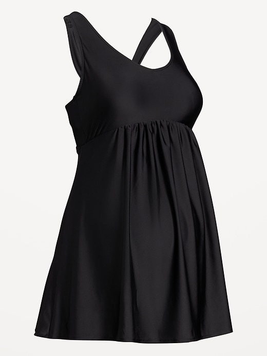 Image number 4 showing, Maternity Halter Swim Dress