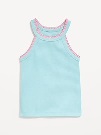 Image number 1 showing, Fitted Halter Tank Top for Toddler Girls