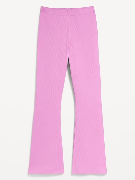 View large product image 1 of 5. Full-Length Ribbed Flared Leggings for Girls