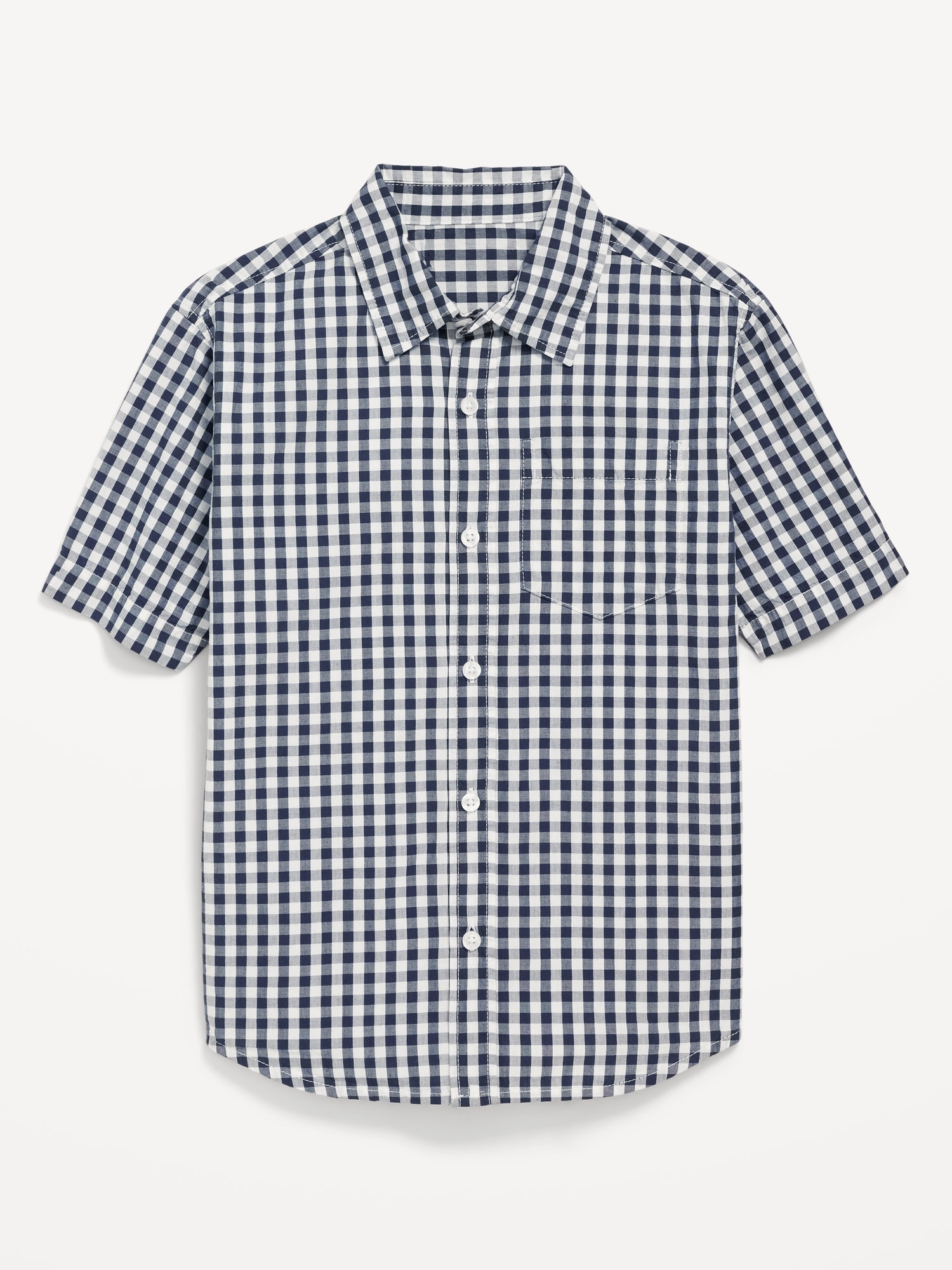 Chemise à manches courtes en popeline à motif pour garçon