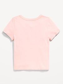 View large product image 3 of 3. Fitted Short-Sleeve Licensed Graphic T-Shirt for Girls