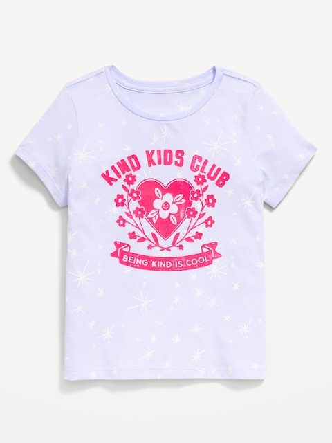 T-shirt à manches courtes à imprimé pour fille