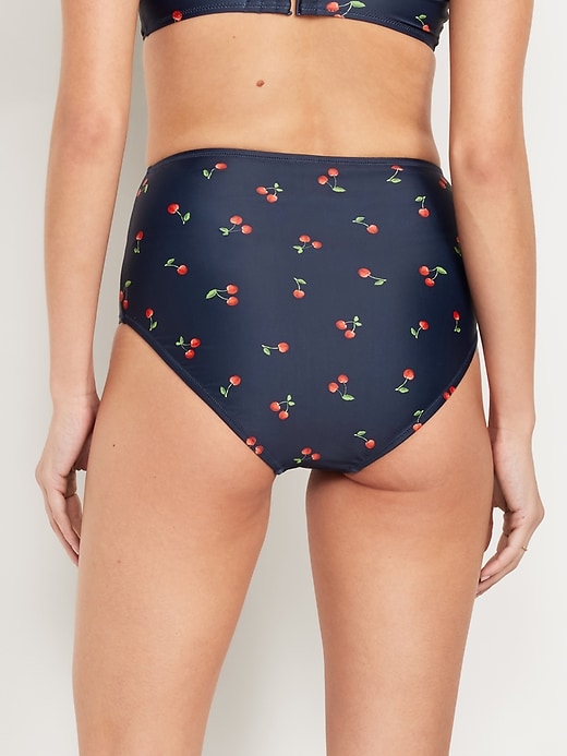 Image number 2 showing, Matte High-Waisted Bikini Swim Bottoms