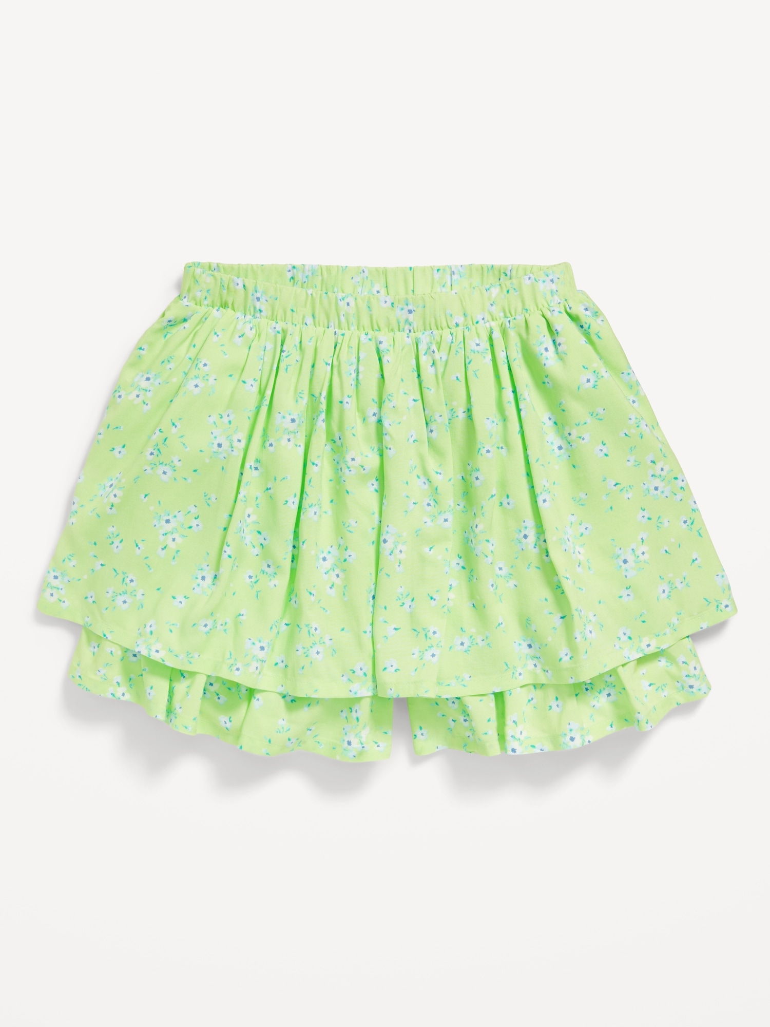 Printed High-Waisted Swing Skort for Girls