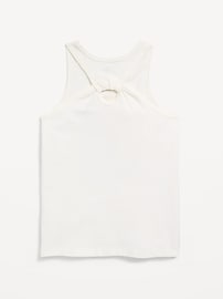 Image number 2 showing, Fitted Back Cutout Graphic Tank Top for Girls