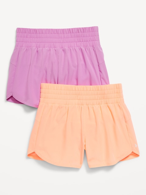 High-Waisted Dolphin-Hem Run Shorts 2-Pack for Girls