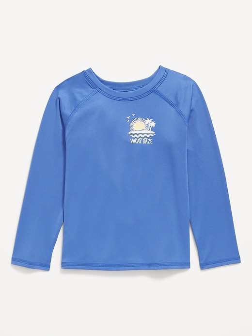 View large product image 1 of 1. Long-Sleeve Graphic Rashguard Swim Top for Toddler Boys