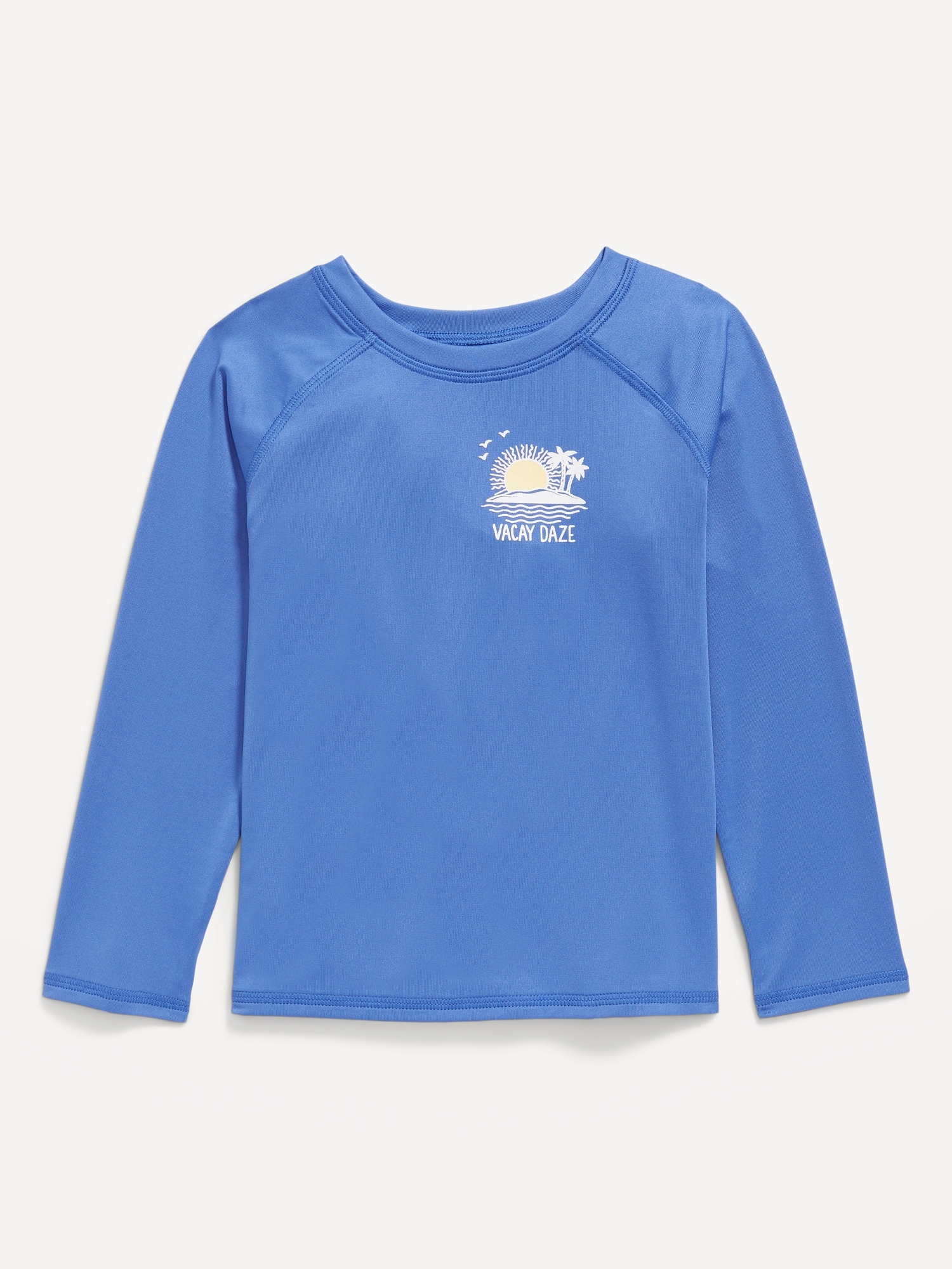 Long-Sleeve Graphic Rashguard Swim Top for Toddler Boys