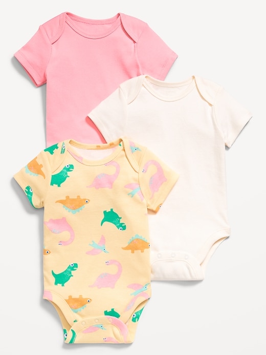 View large product image 1 of 1. Short-Sleeve Bodysuit 3-Pack for Baby