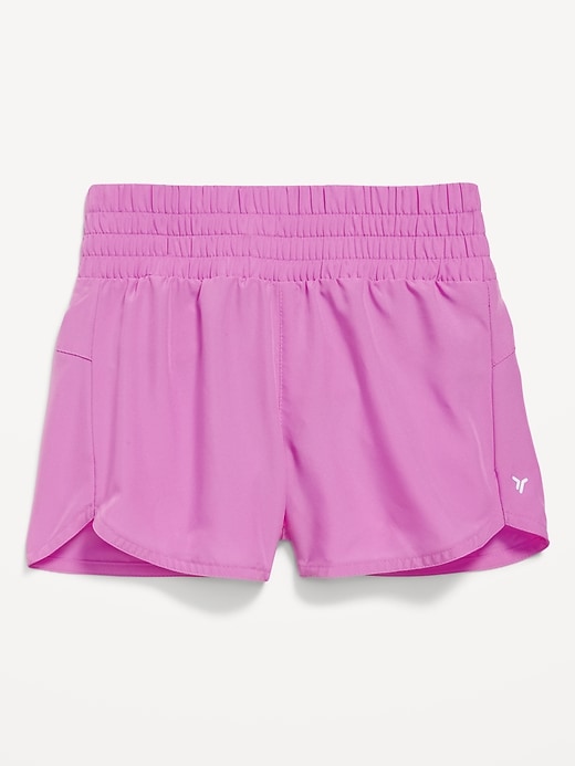 View large product image 1 of 2. High-Waisted Dolphin-Hem Run Shorts for Girls