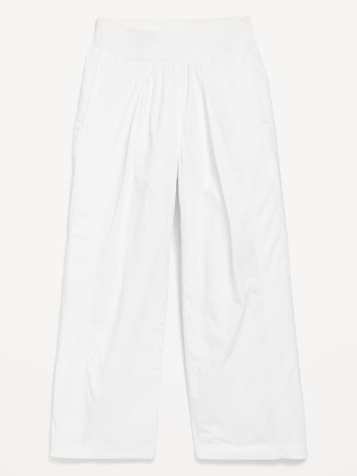 View large product image 1 of 2. High-Waisted Crinkle Wide-Leg Pants for Girls