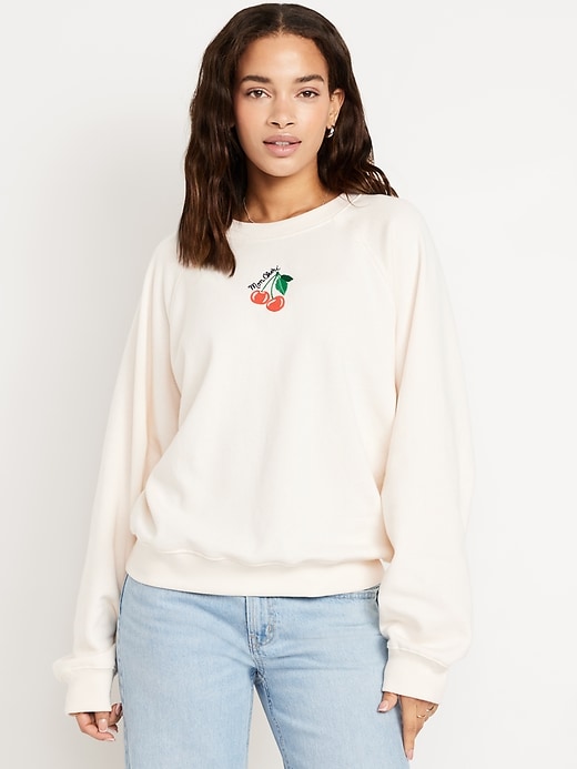 Image number 1 showing, SoComfy Crew-Neck Graphic Sweatshirt