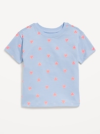 L'image numéro 1 présente T-shirt à manches courtes à motif pour toute-petite fille