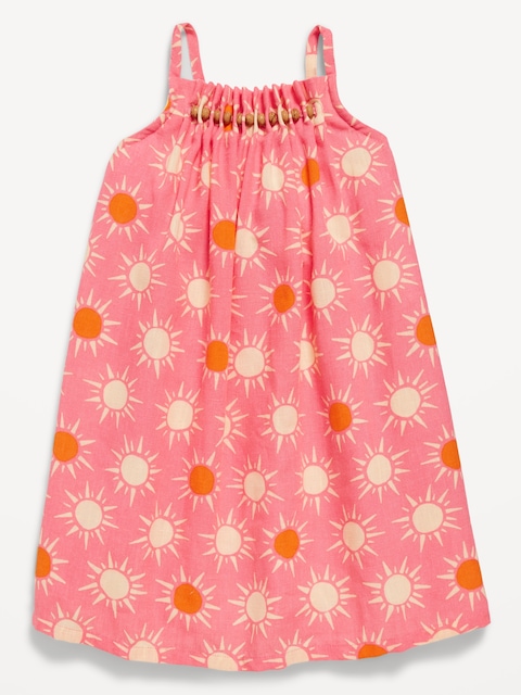 Robe-camisole perlée à motif pour toute-petite fille