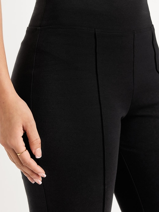 Image number 3 showing, High-Waisted Dynamic Fleece Crop Kick Flare Pants