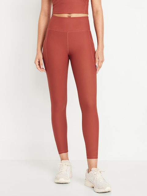 High-Waisted PowerSoft Rib Pocket Leggings
