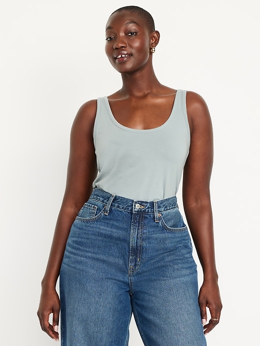 Image number 5 showing, First-Layer Scoop-Neck Tank Top