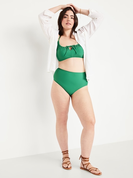 Image number 3 showing, Matte High-Waisted Bikini Swim Bottoms