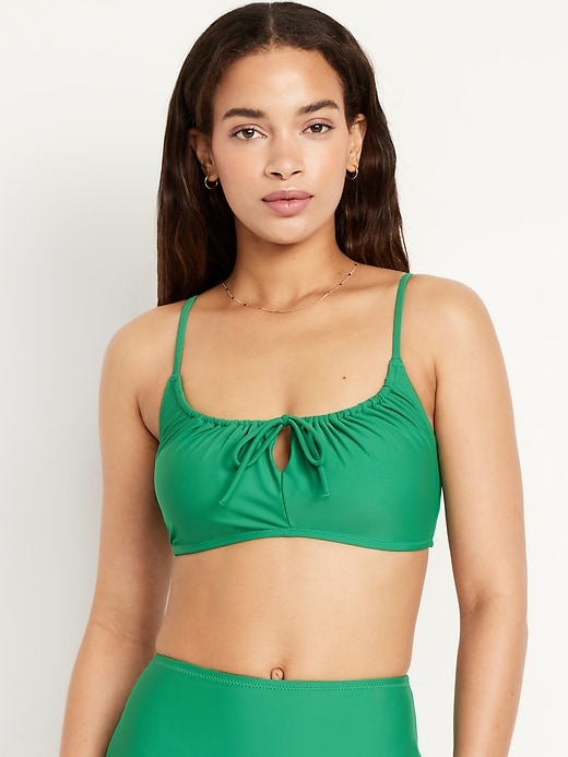 Image number 1 showing, Matte Ruched Bikini Swim Top