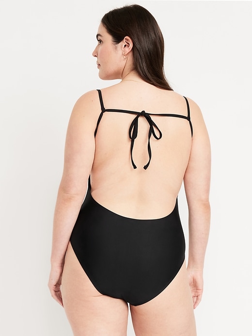 Image number 6 showing, Matte Cutout Back One-Piece Swimsuit