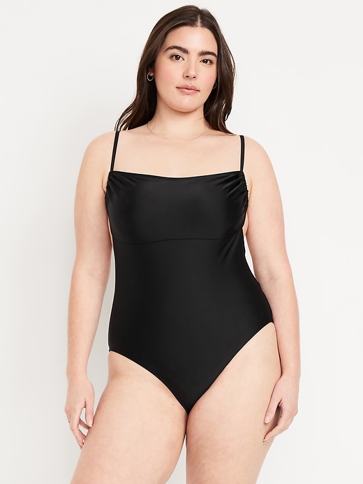 Image number 5 showing, Matte Cutout Back One-Piece Swimsuit