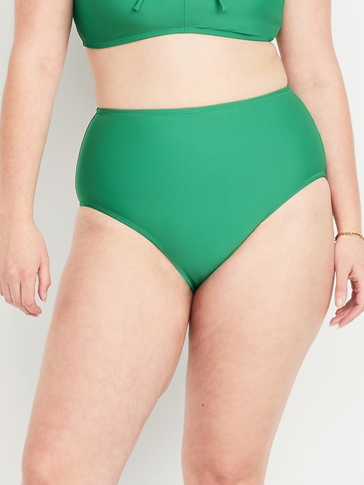 Image number 5 showing, Matte High-Waisted Bikini Swim Bottoms