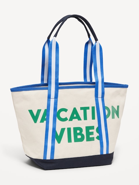 Large Graphic Tote Bag - Blue