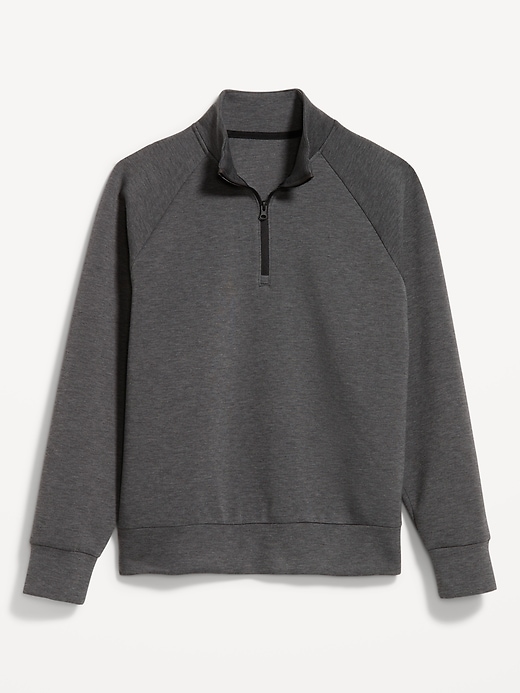 Image number 8 showing, Oversized Quarter-Zip Bounce Fleece Pullover