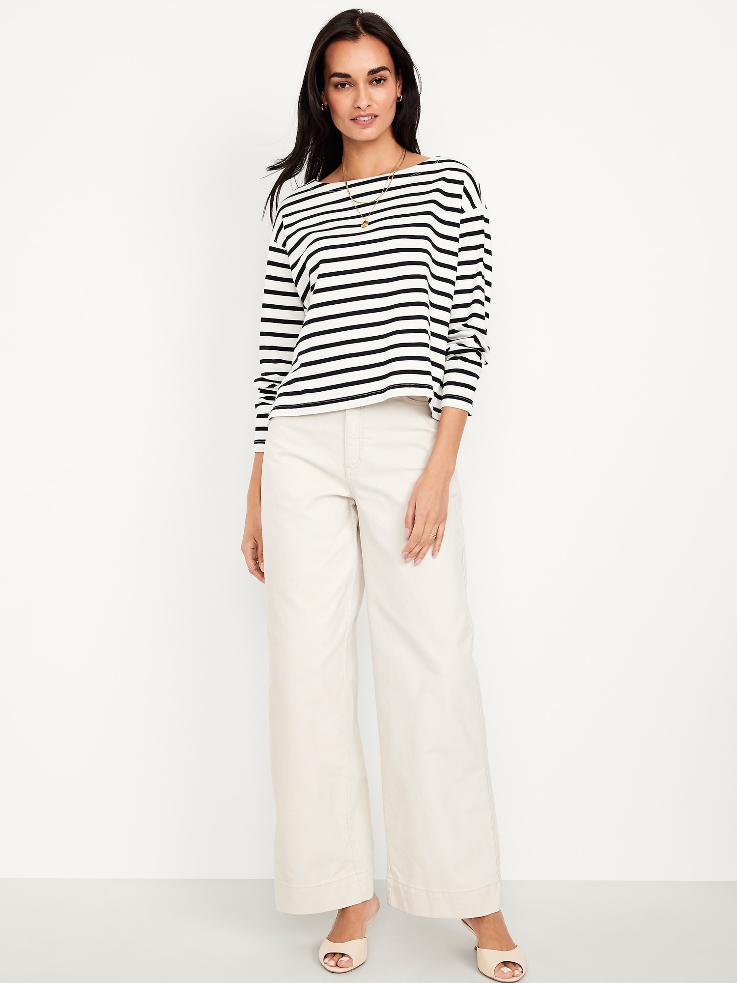 Extra High-Waisted Mariner Wide-Leg Pants