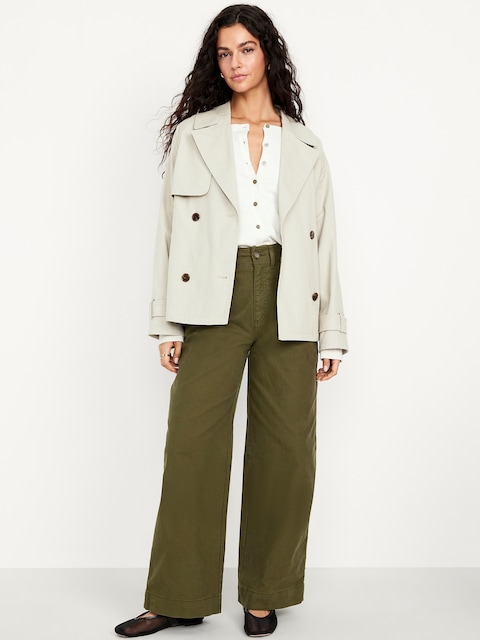 Extra High-Waisted Mariner Wide-Leg Pants
