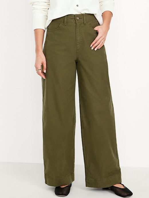 Image number 2 showing, Extra High-Waisted Mariner Wide-Leg Pants