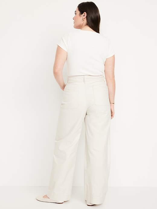 Image number 5 showing, Extra High-Waisted Mariner Wide-Leg Pants