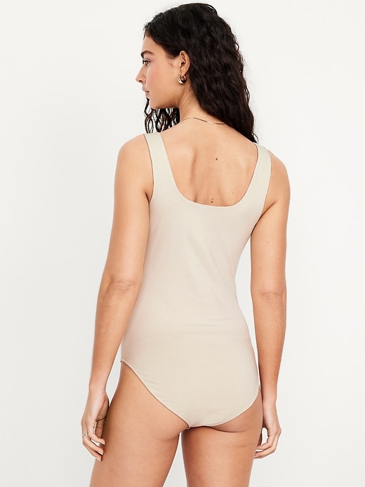 Image number 2 showing, Double-Layer Scoop-Neck Bodysuit