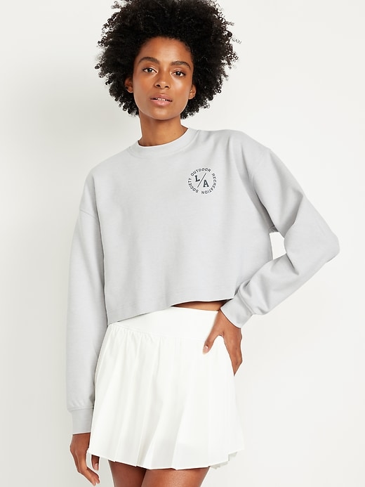 Image number 1 showing, Dynamic Fleece Oversized Crop Sweatshirt