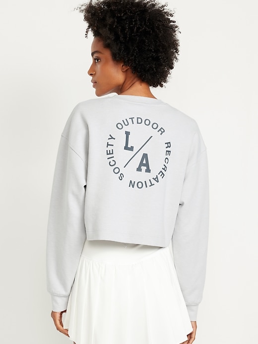 Image number 2 showing, Dynamic Fleece Oversized Crop Sweatshirt