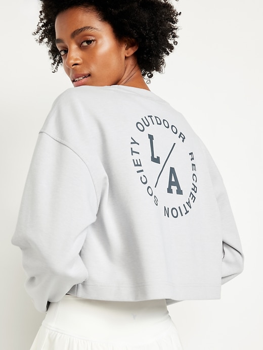 Image number 6 showing, Dynamic Fleece Oversized Crop Sweatshirt