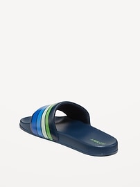 View large product image 3 of 4. Gender-Neutral Faux-Leather Pool Slide Sandals for Kids