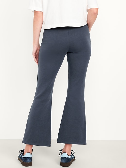 Image number 2 showing, High-Waisted Dynamic Fleece Crop Kick Flare Pants