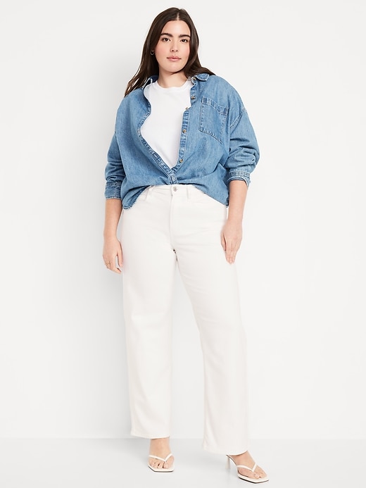 Image number 4 showing, High-Waisted Wow Wide-Leg Jeans