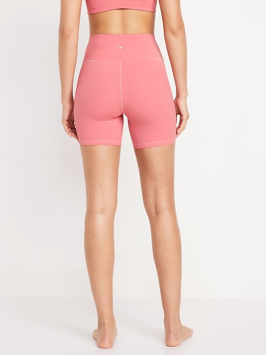 Image number 2 showing, High-Waisted StudioSmooth Biker Shorts -- 6-inch inseam